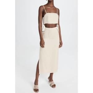 NEW HEVRON sanor dress in sand/ivory
